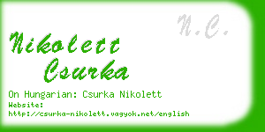 nikolett csurka business card
